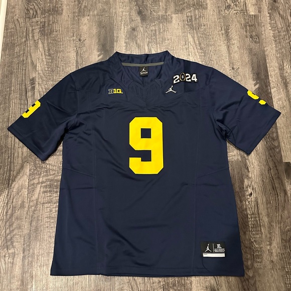 JJ McCarthy Michigan Wolverine 2024 National Championship Blue Jersey Size S-XXL - Picture 4 of 9